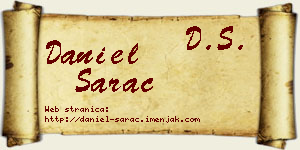 Daniel Šarac vizit kartica